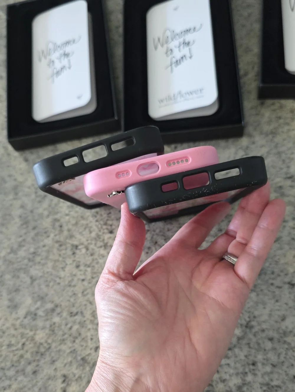 Wildflower Pink Floral, Pink Bows & Solid Pink iPhone 14 Pro Cases
